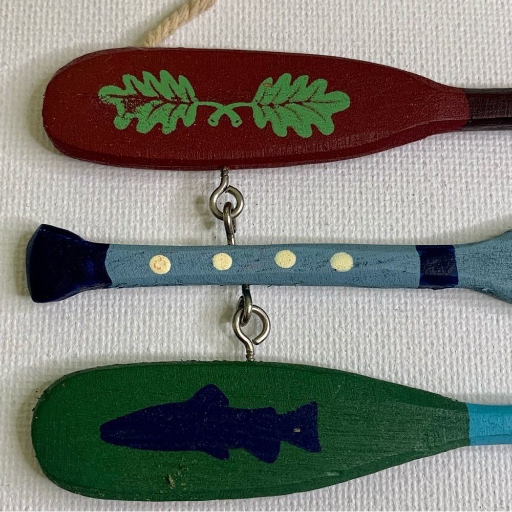Cape Shore Canoe Boating Paddles Oars Hanging Ornament Wall Art Minnesota USA 6" - Picture 6 of 14